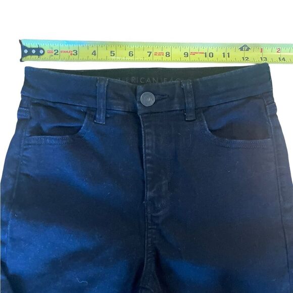 American Eagle Next Level Stretch Black Skinny Jeans Womens Size 4 Short - Picture 7 of 7